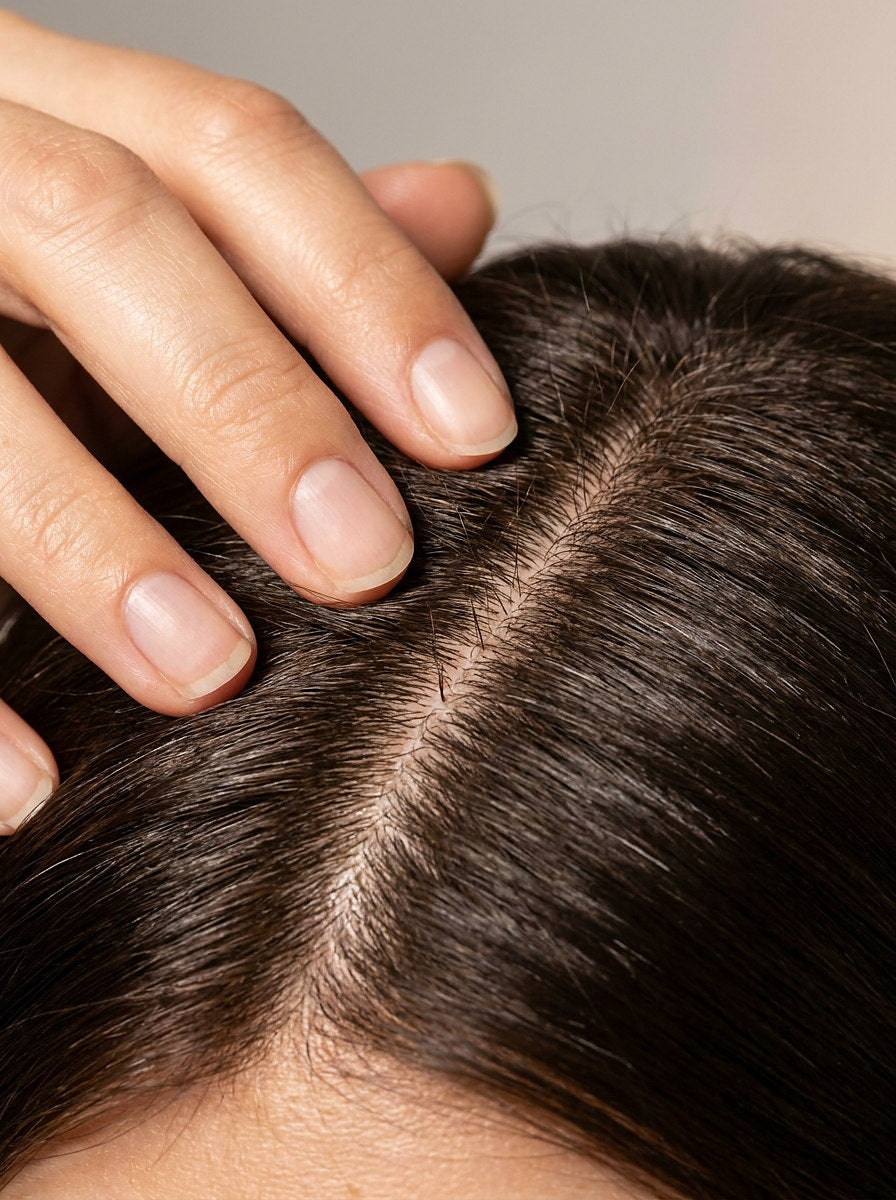 ALMONPLEX N°1 Exfoliating Scalp Treatment in use