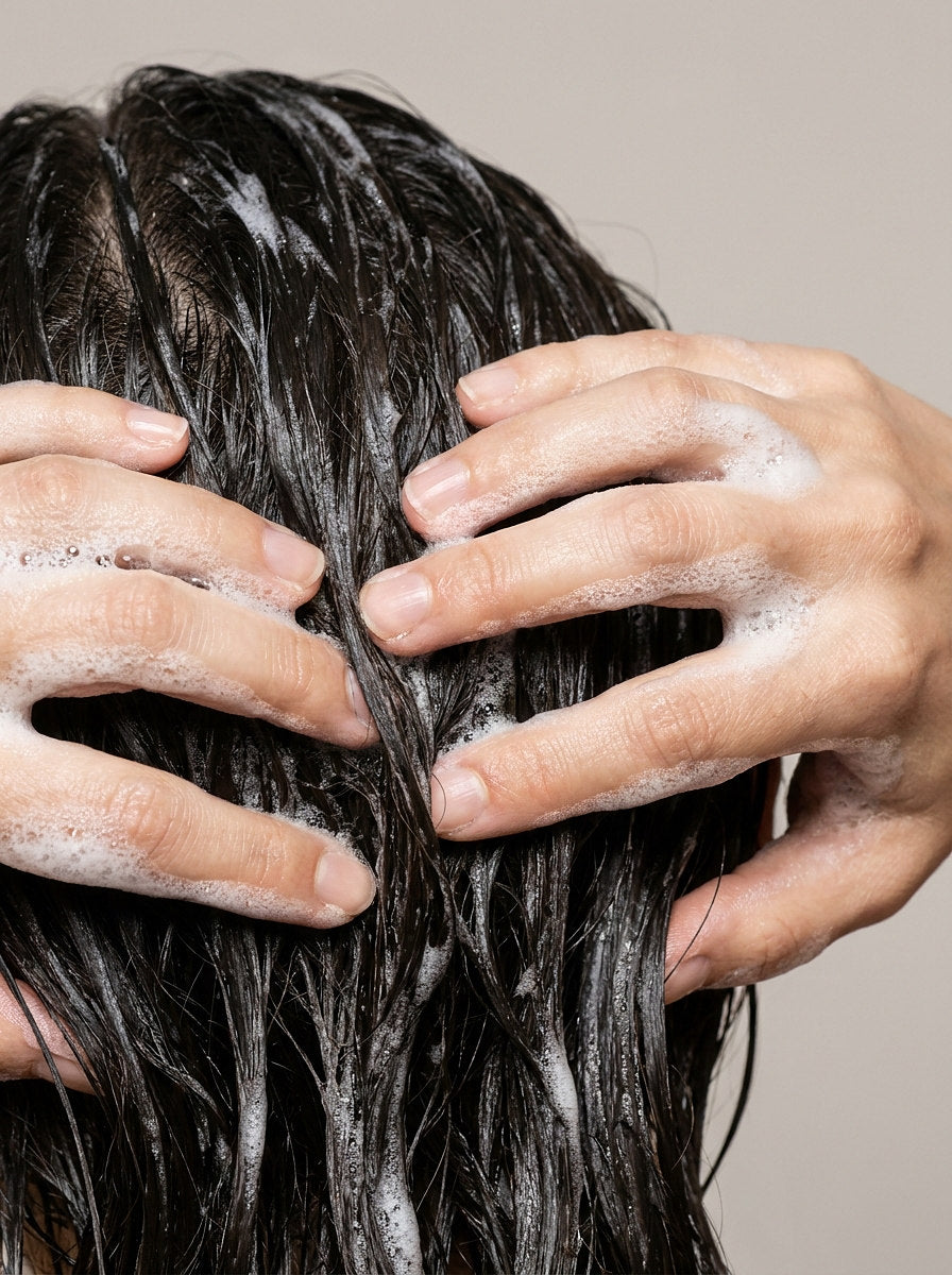 N°4 Repair Shampoo in use
